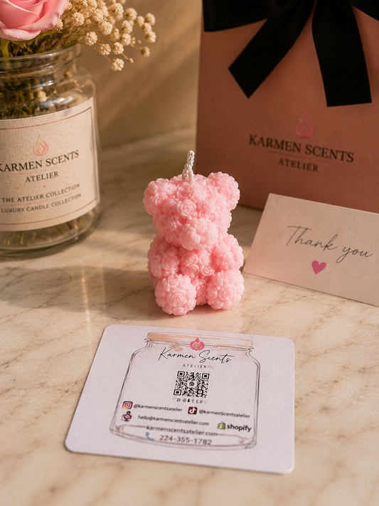The Mini Rose Teddy Candle