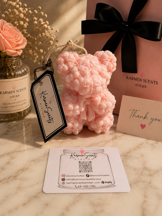 The Atelier Rose Teddy Bear Candle
