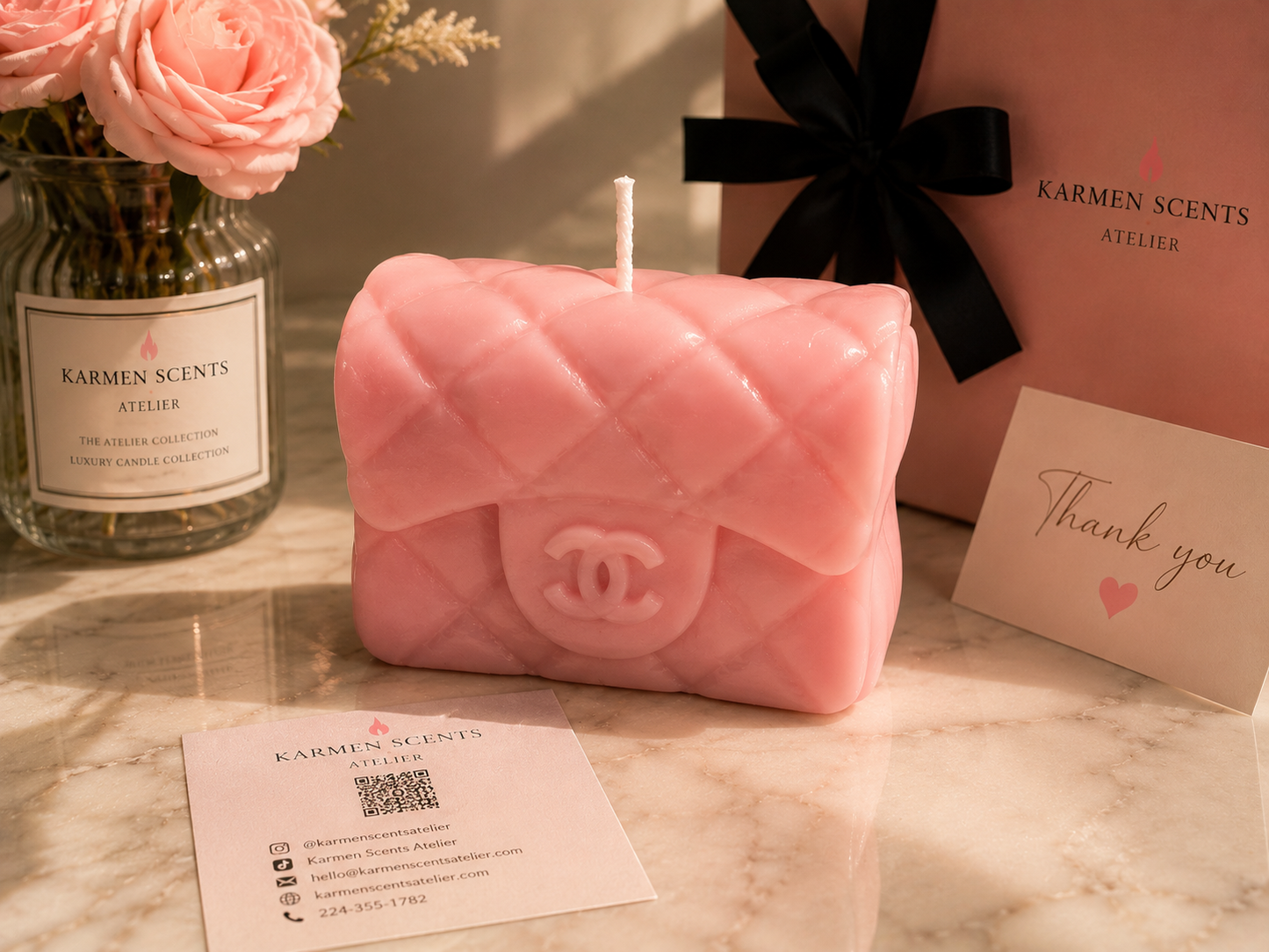 The Atelier Quilted Handbag Candle